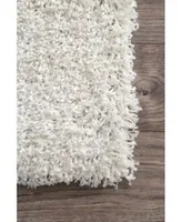 Nuloom Easy Shag Marleen Plush White Rug