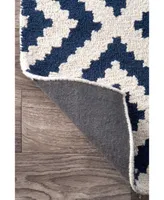 nuLoom Harmony Contemporary Kellee Navy 8'6" x 11'6" Area Rug