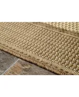 nuLoom Dawn Gris Border Beige 7'6" x 10'9" Outdoor Area Rug