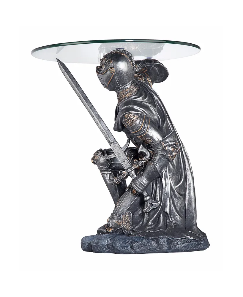 Design Toscano Battle-Worthy Knight Sculptural Table
