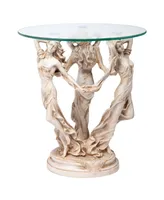 Design Toscano the Muses Glass-Topped Sculptural Table - Off