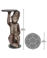 Design Toscano Moroccan Monkey Butler Pedestal Sculptural Table