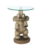 Design Toscano Good Fortune Elephant Glass-Topped Table