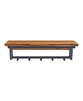 Alaterre Furniture Claremont Rustic Wood Coat Hook with Shelf
