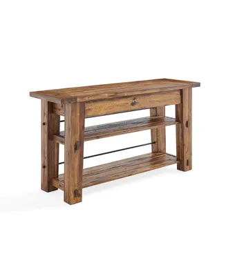 Alaterre Furniture Durango Industrial Wood Console and Media Table with Shelves