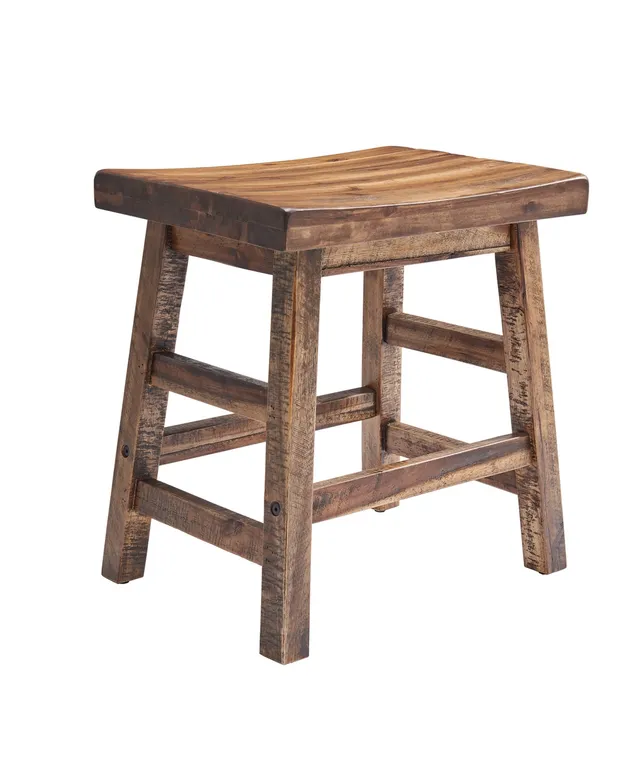 Alaterre Furniture Durango Industrial Wood Dining Stool