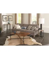 Alaterre Furniture Rivers Edge Acacia Wood and Acrylic Coffee Table