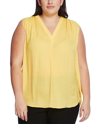 Vince Camuto Plus Size V-Neck Sleeveless Blouse