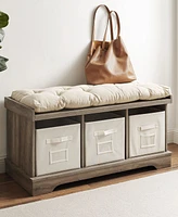 Entryway Bench with Cushion