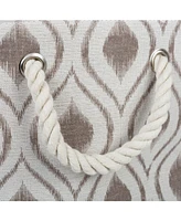 Design Imports Polyester Bin Ikat Stone Rectangle Large