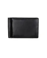 Men's Champs Genuine Leather Bill Fold Money Clip with Center Card Holder