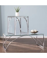 Southern Enterprises Arabelle Glass Top Cocktail Table