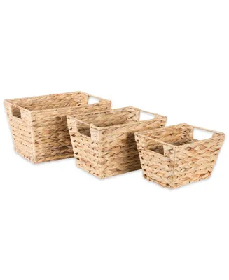 Design Imports Water Hyacinth Basket Set of