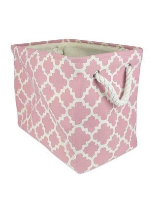 Design Imports Polyester Bin Lattice Rectangle Medium