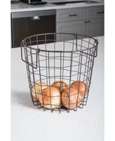 Design Imports Metal Basket Round Small