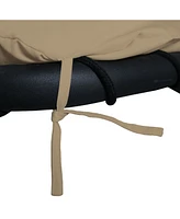 Floating Chaise Lounger Swing Chair with Umbrella Canopy