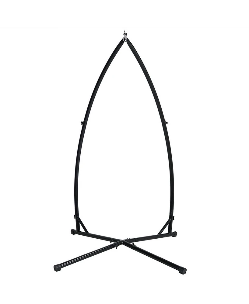 Steel Hammock Chair X-Stand - 250-Pound Capacity - For Indoor or Outdoor Use - Black Powder-Coated Finish