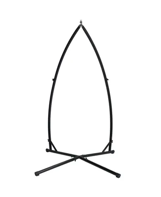 Sunnydaze Decor Steel Hammock Chair X-Stand - 250-Pound Capacity - For Indoor or Outdoor Use - Black Powder-Coated Finish