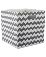 Design Imports Chevron Stripe Polyester Storage Bin