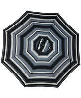 9ft Striped Outdoor Umbrella for Patio, Pool or Yard - Polyester Table Market with Tilt and Crank Catalina Beach Stripe