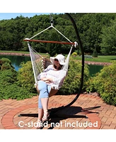 Tufted Victorian Large Hanging Hammock Chair - Sturdy 300 Pound Capacity