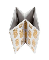 Design Imports Non-woven Polyester Cube Pineapple Square Set of