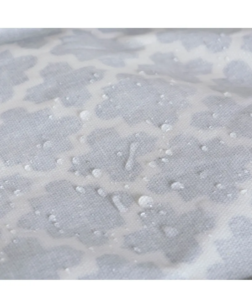 Design Imports Polyethylene Coated Cotton Polyester Laundry Hamper Lattice Round