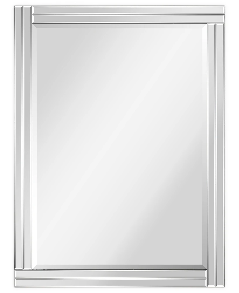 Empire Art Direct Moderno Stepped Beveled Rectangle Wall Mirror