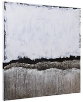Empire Art Direct White Atmosphere Textured Metallic Hand Painted Wall Art by Martin Edwards, 48" x 48" x 2"