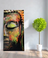Empire Art Direct Buddha Frameless Free Floating Tempered Art Glass Wall Art by Ead Art Coop, 72" x 36" x 0.2"