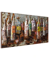 Empire Art Direct 5 O'clock Mixed Media Iron Hand Painted Dimensional Wall Art, 24" x 48" x 2.2"