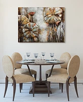 Empire Art Direct Water Lilly Pads 1 Mixed Media Iron Hand Painted Dimensional Wall Art, 36" x 48" x 2.4"