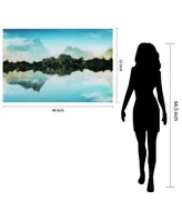 Empire Art Direct Quiet Waters Frameless Free Floating Tempered Glass Panel Graphic Wall Art, 32" x 48" x 0.2"