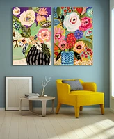 Empire Art Direct Fresh Flowers in Vase I I Frameless Free Floating Tempered Art Glass Wall Art, 48" x 32" x 0.2"