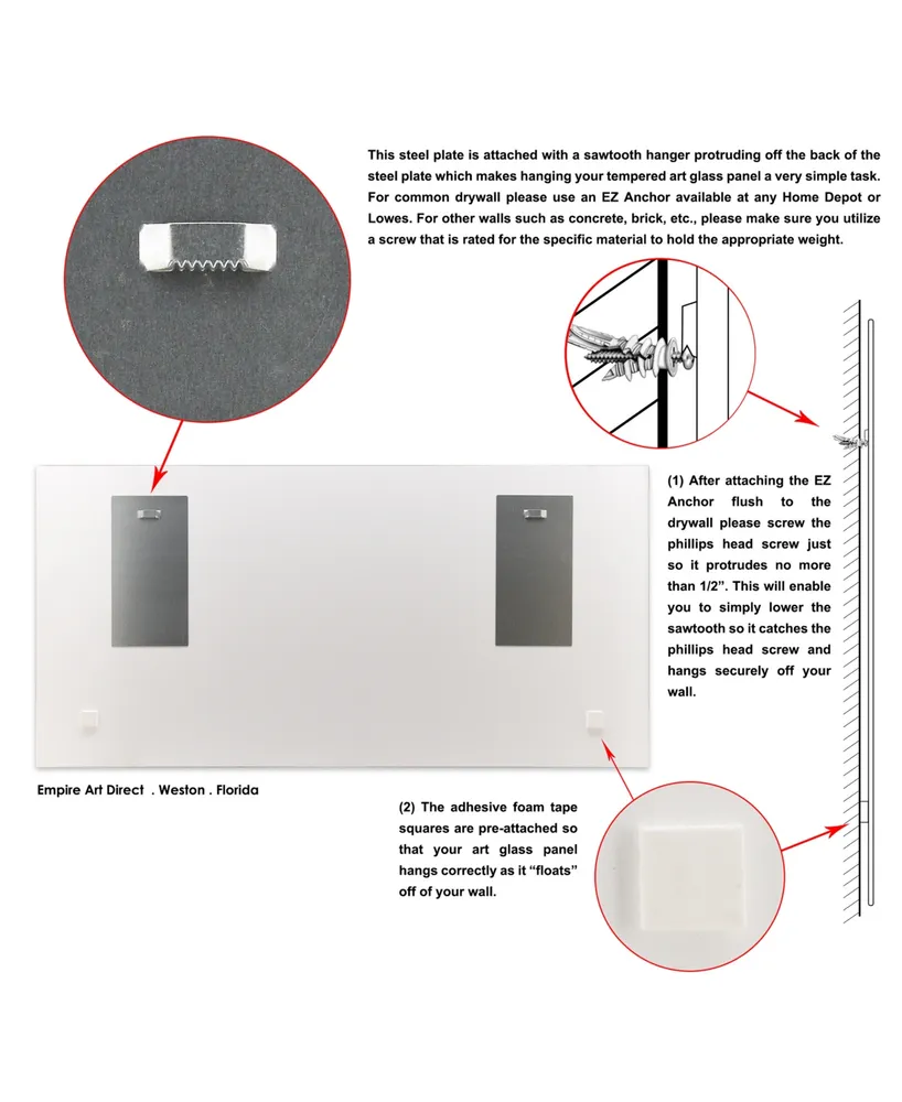 Empire Art Direct Fearless 1 and 2 Frameless Free Floating Tempered Glass Panel Graphic Wall Art, 24" x 48" x 0.2"