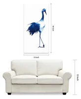 Empire Art Direct Ink Drop Crane 1 2 Frameless Free Floating Tempered Glass Panel Graphic Wall Art, 48" x 24" x 0.2"