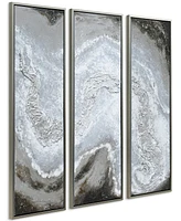 Empire Art Direct Iced Textured Metallic Hand Painted Wall Art Set by Martin Edwards, 60" x 20" x 1.5"