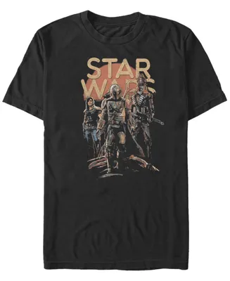 Fifth Sun Star Wars The Mandalorian Character Entourage Short Sleeve Men's T-shirt