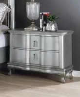 Stellina 2-Drawer Nightstand - Silver