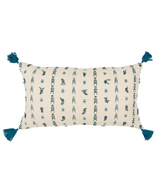 Rizzy Home Geometric Polyester Filled Decorative Pillow, 14" x 26"