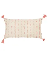 Rizzy Home Geometric Polyester Filled Decorative Pillow, 14" x 26"