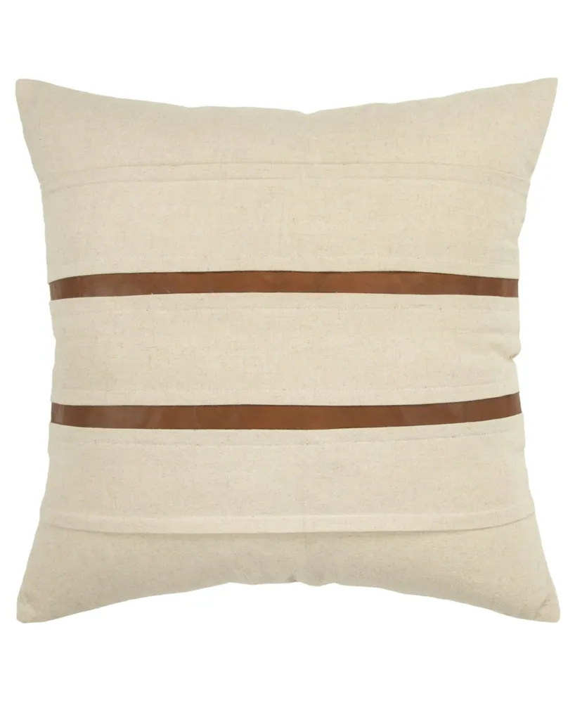 Rizzy Home Stripes Polyester Filled Decorative Pillow, 20" x 20"