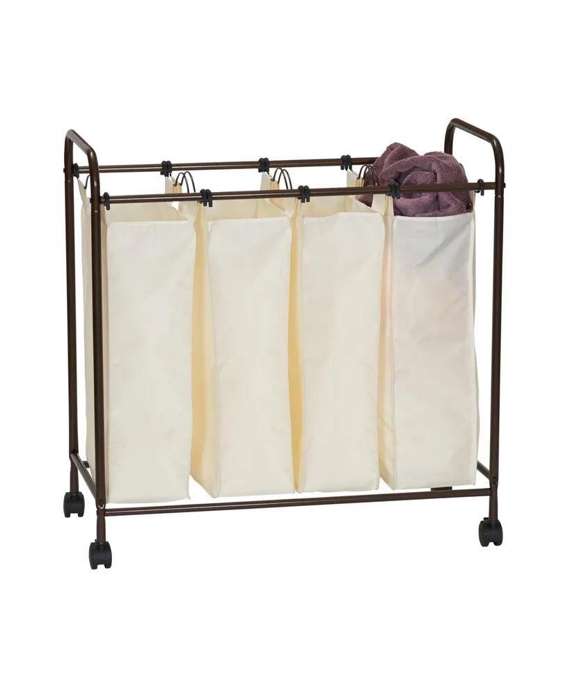 Household Essentials Rolling 4 Bag Laundry Sorter