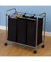 Household Essentials Rolling Triple Laundry Sorter