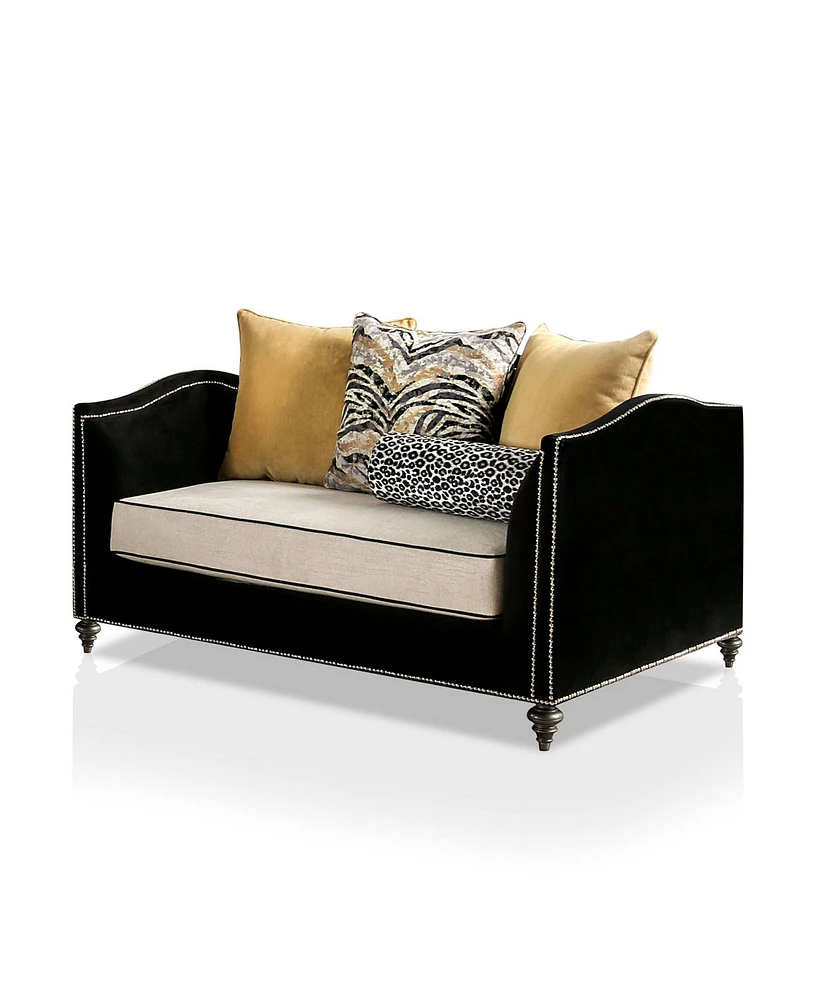 Furniture of America Mariposa Upholstered Loveseat