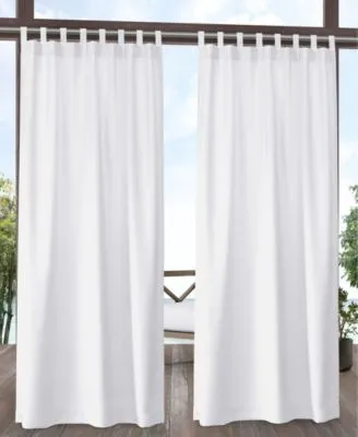 Exclusive Home Curtains Biscayne Indoor Outdoor Two Tone Textured Grommet Top Curtain Panel Pair Set Of 2