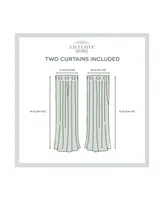 Exclusive Home Curtains Chateau Striped Grommet Top Curtain Panel Pair