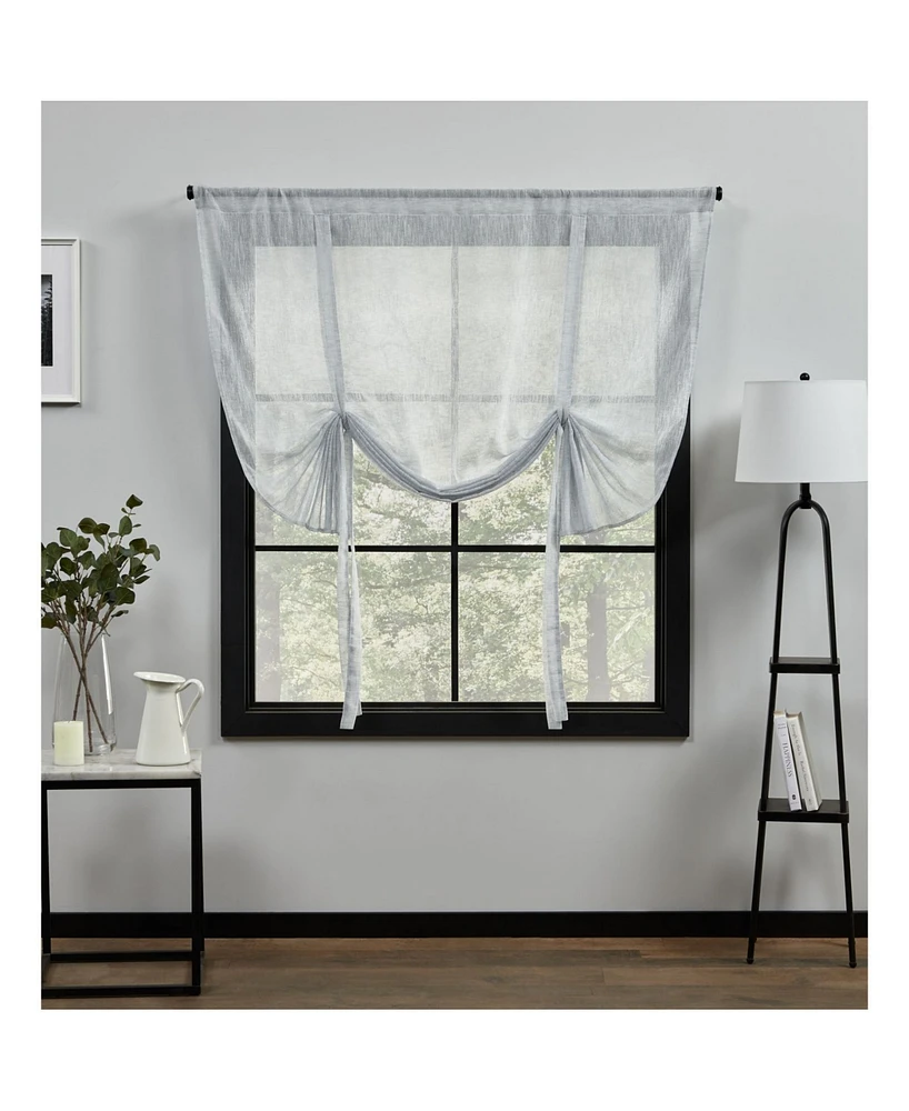 Exclusive Home Curtains Belgian Sheer Rod Pocket Tie Up Shade, 54" x 63"