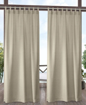 Exclusive Home Curtains Biscayne Indoor - Outdoor Two Tone Textured Grommet Top Curtain Panel Pair