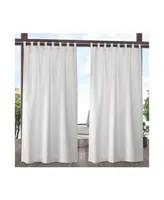 Exclusive Home Curtains Indoor - Outdoor Solid Cabana Tab Top Curtain Panel Pair